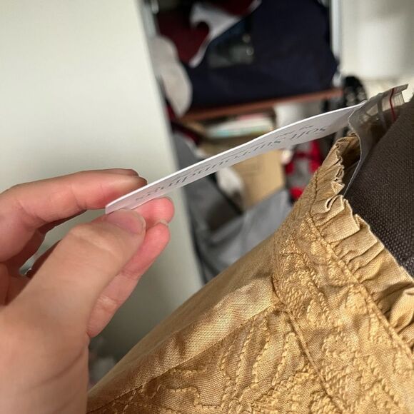 Womens Tan Embroidered soft surrounding top NWT - Picture 4 of 5